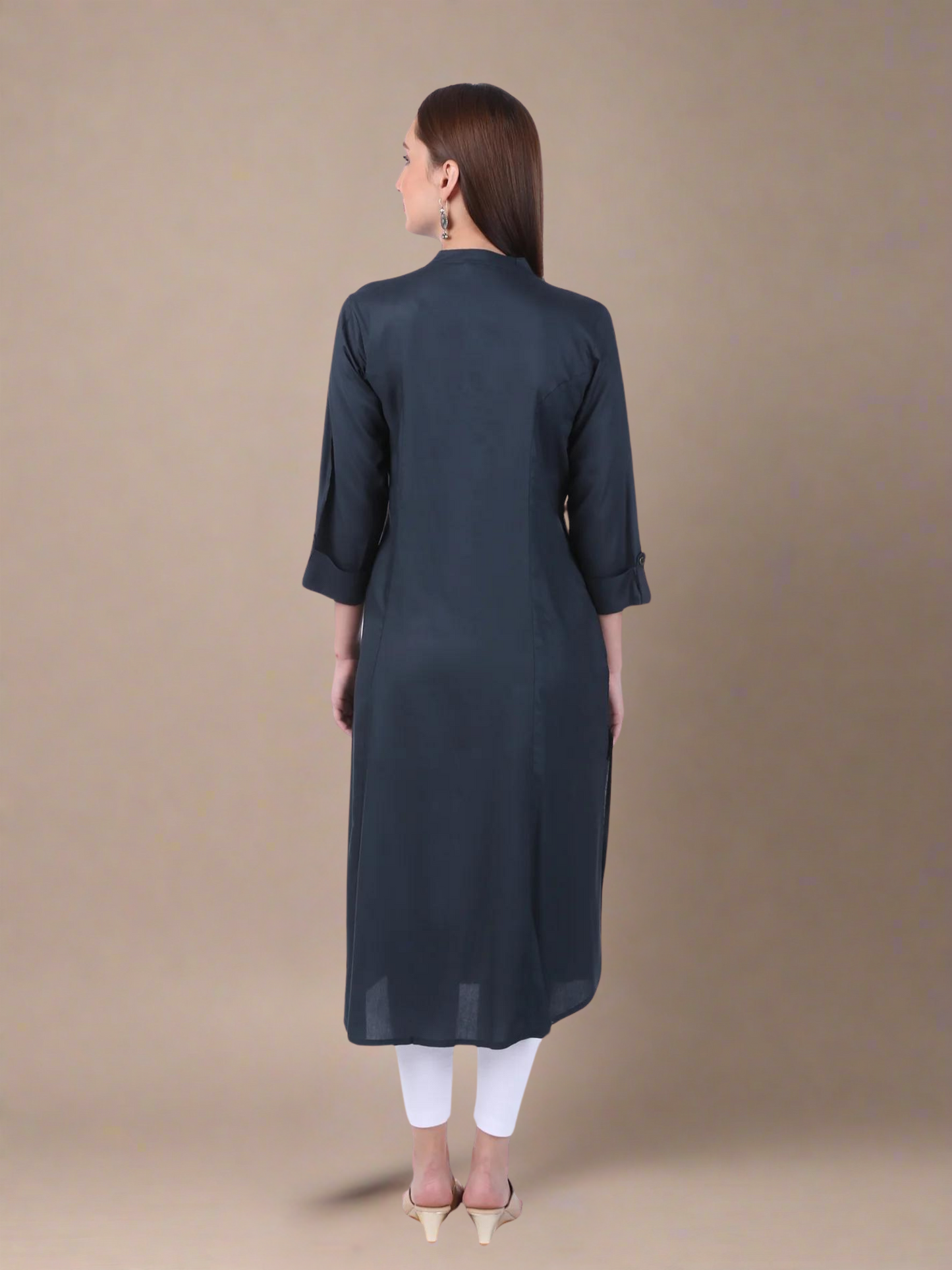 Navy Blue Essential A-Line Kurta