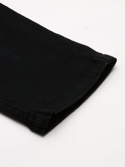 Black Solid Slim Fit Ankle Length Jeggings