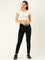 Black Solid Slim Fit Ankle Length Jeggings