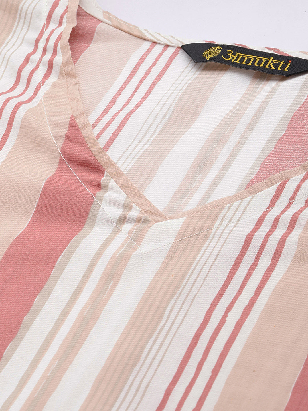 Pink Striped Kurta