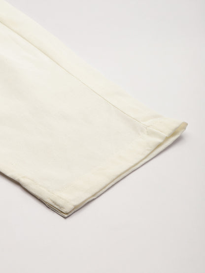 White Solid Pencil Pant