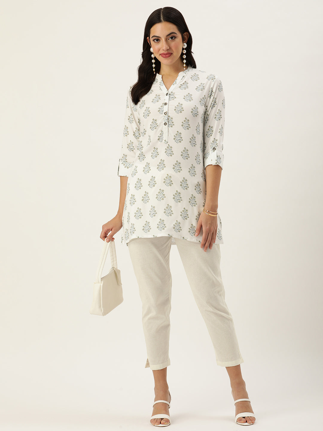 Single Pleated Trousers Cotton Silk Check Ivory – SUKETDHIR