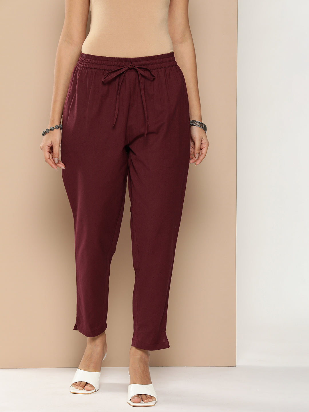 The High Rise Pencil Pant in Fluid Crepe - Curvy Fit