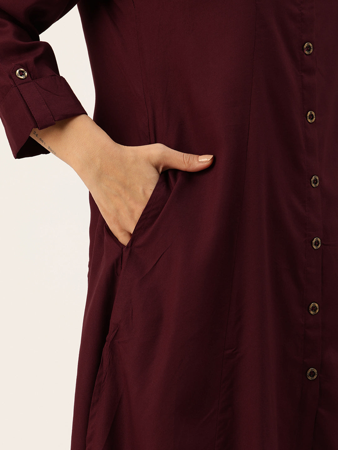 Marcella Mandarin Collar Kurta