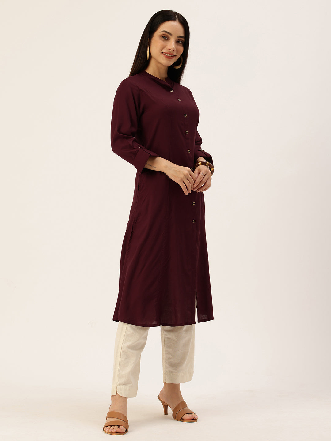 Marcella Mandarin Collar Kurta