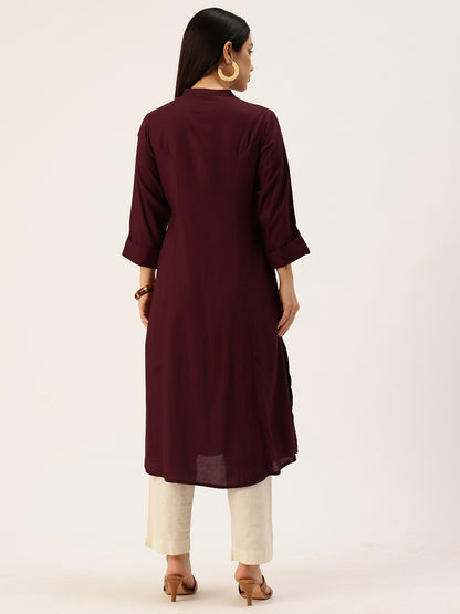 Marcella Mandarin Collar Kurta