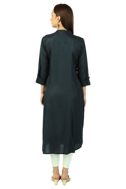 Navy Blue Essential A-Line Kurta