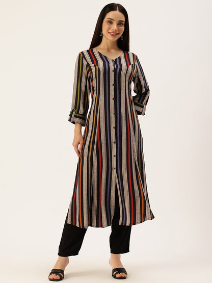 Multi Colour Striped Kurta