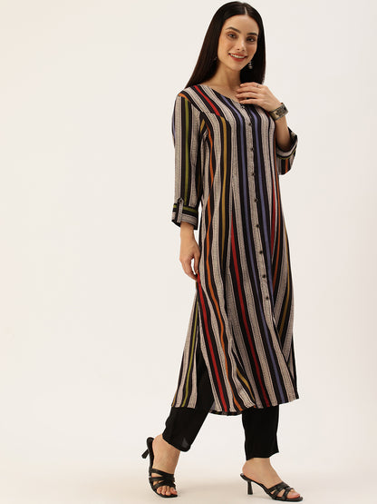 Multi Colour Striped Kurta