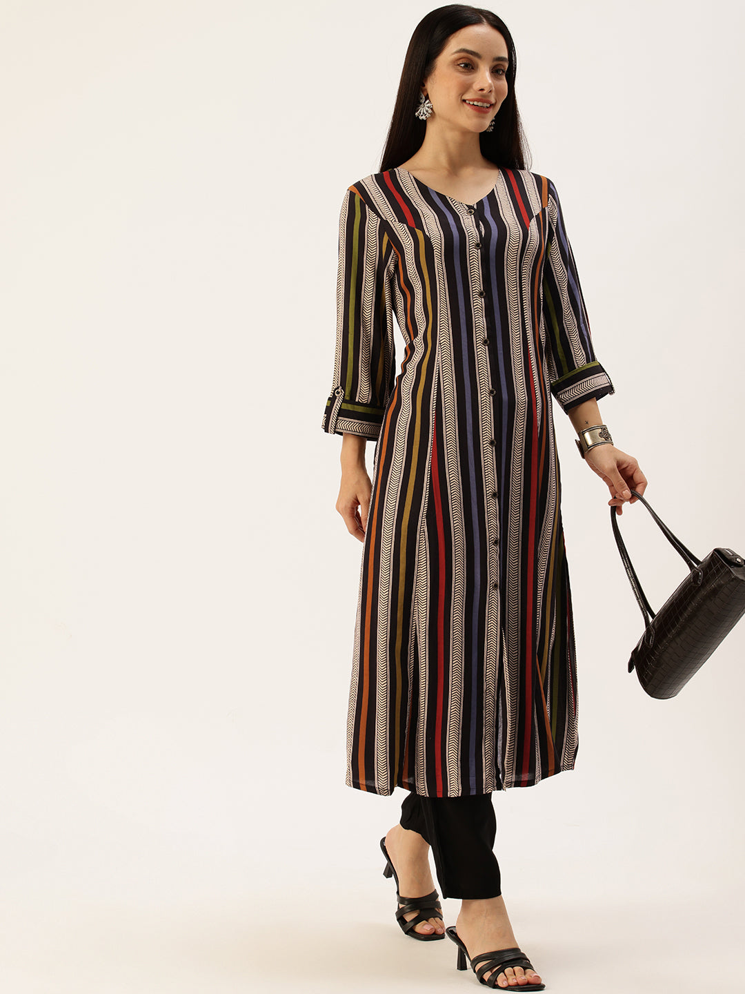 Multi Colour Striped Kurta