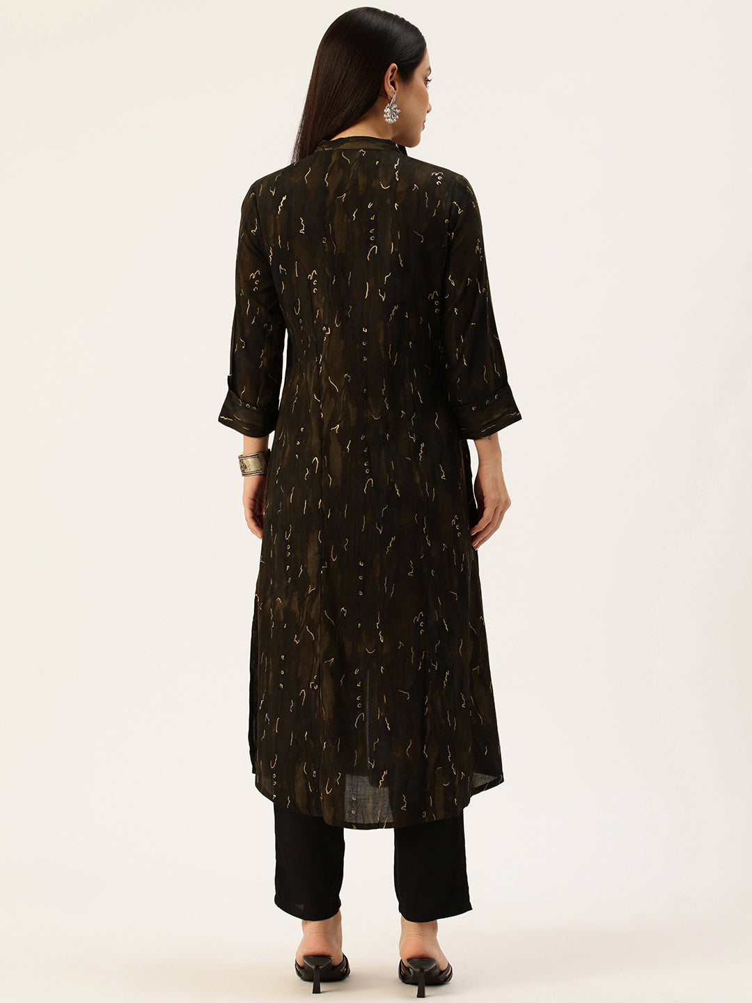 Black Printed Kurta