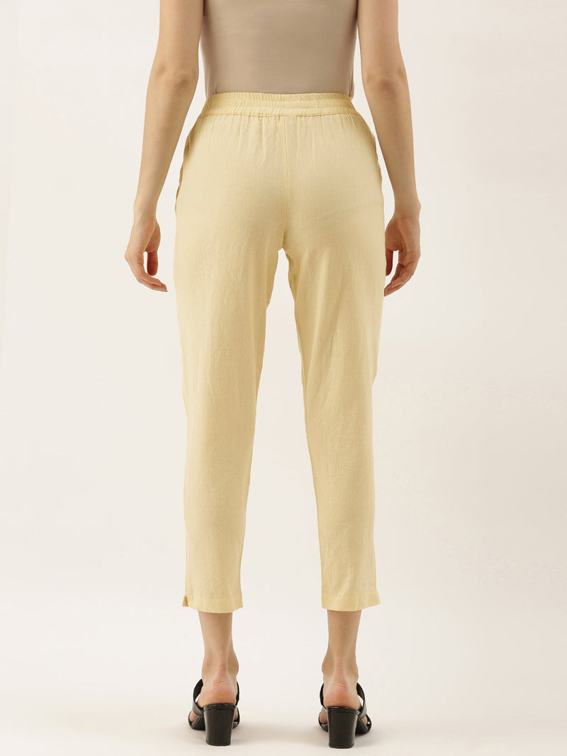 Buy White Solid Pants Online  W for Woman