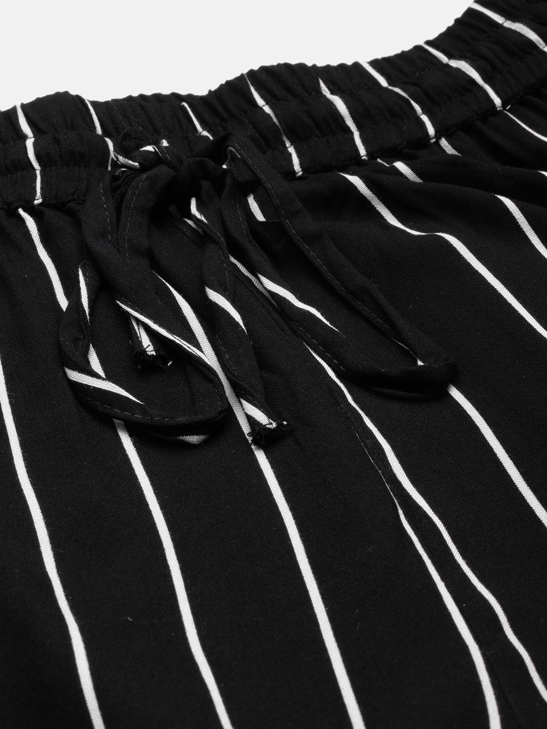 Black Striped Slim Fit Pencil Pant