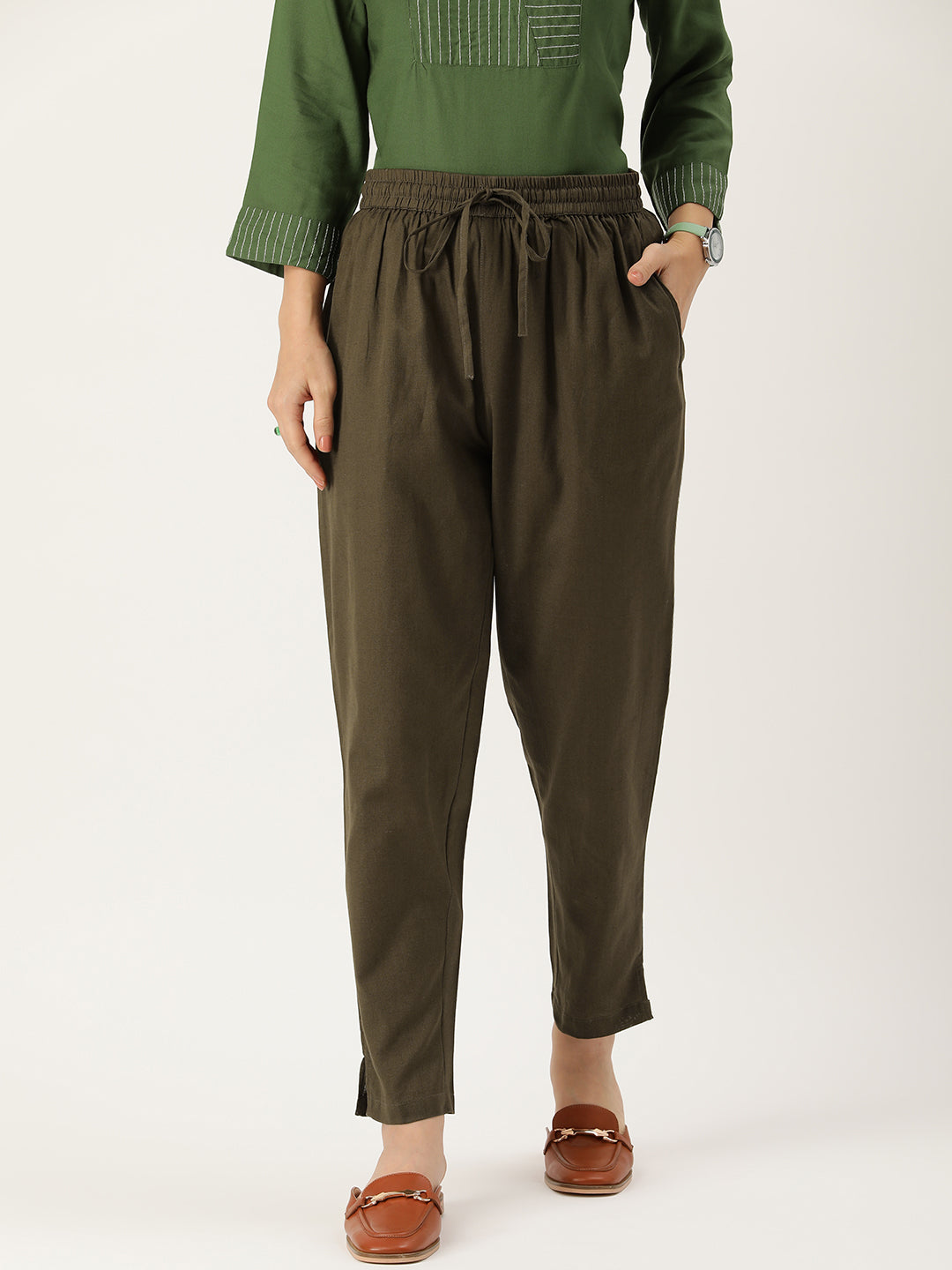 Olive Green Essential Pant