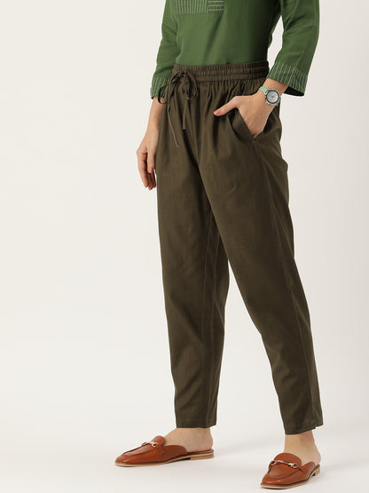 Olive Green Essential Pant